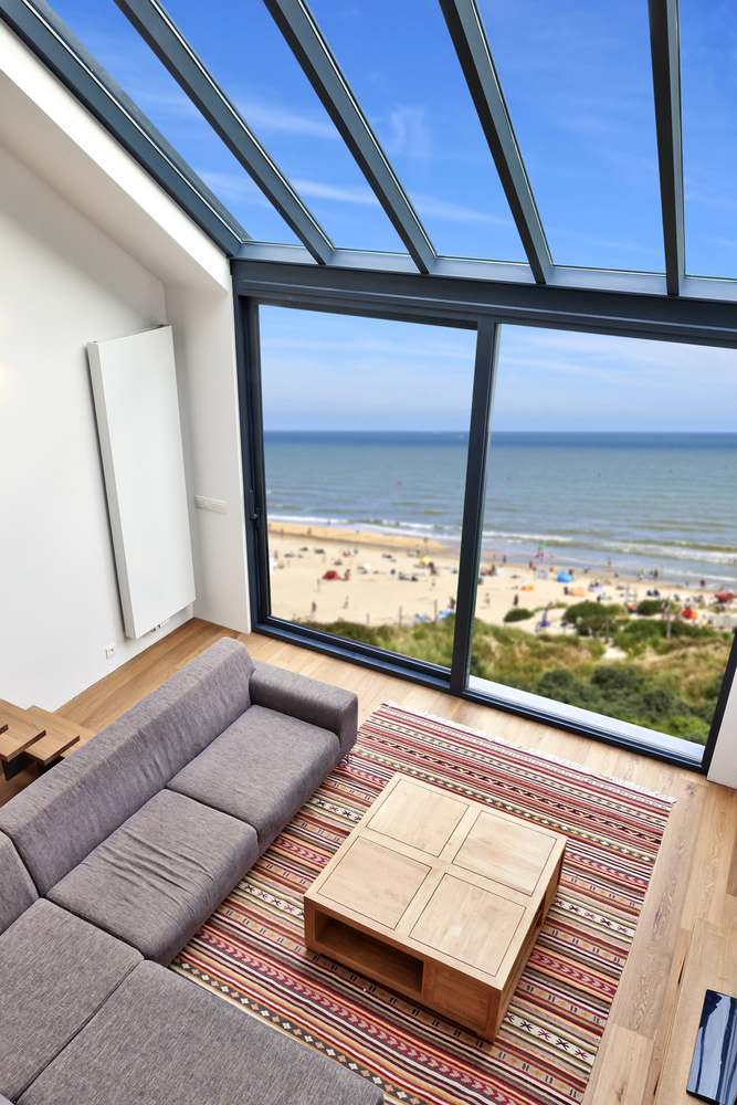 coastal living room with stunning views