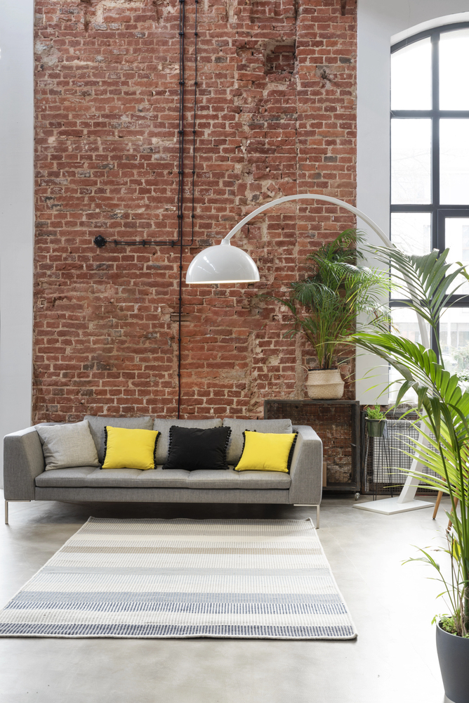 Exposed Brick with Oversized Windows