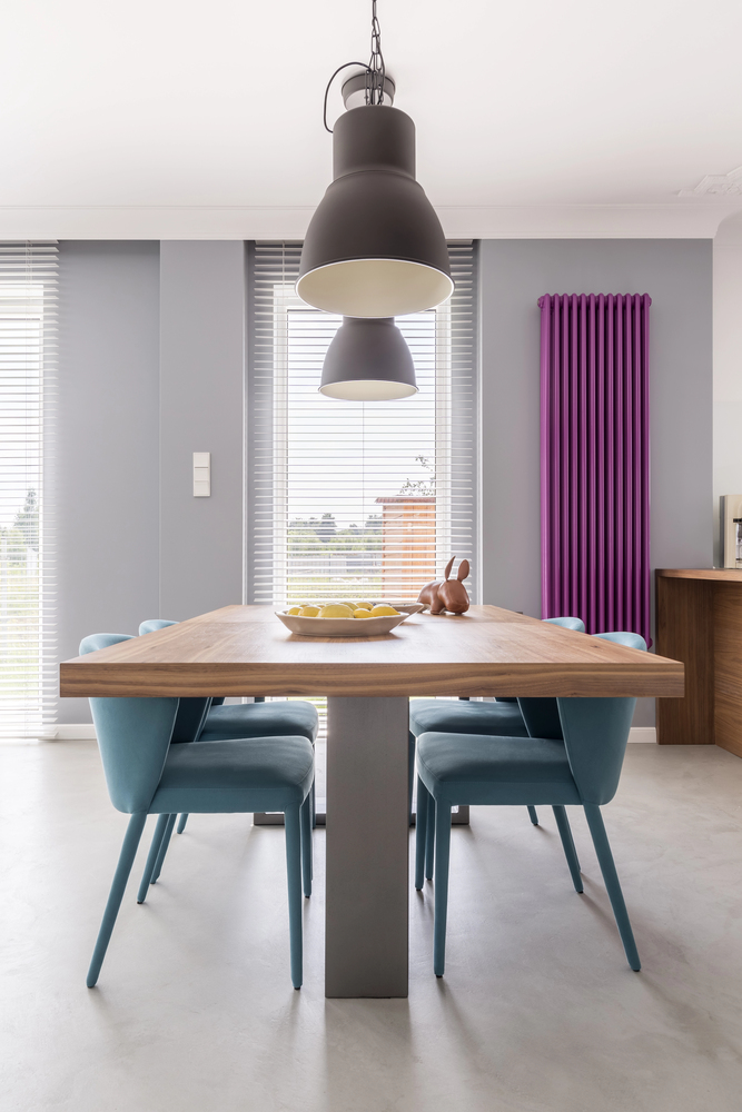 Colorful Dining Space with a Modern Accent