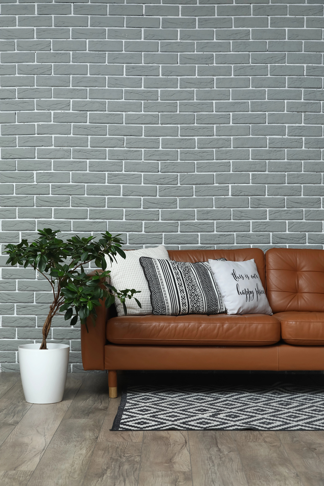gray painted brick