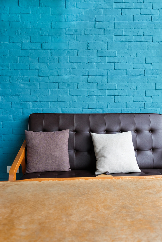 Blue Brick for a Bold Pop of Color