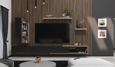 accent wall in living room