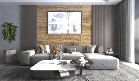 Feature Image Wood Accent Wall Ideas - Living room with wood accent wall