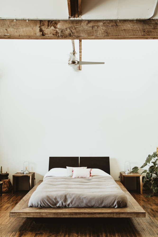 Simple and Airy in a Rustic Bedroom