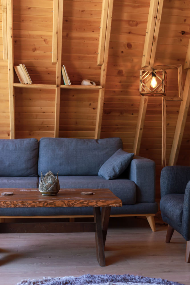 Rustic Home with raw wood interior