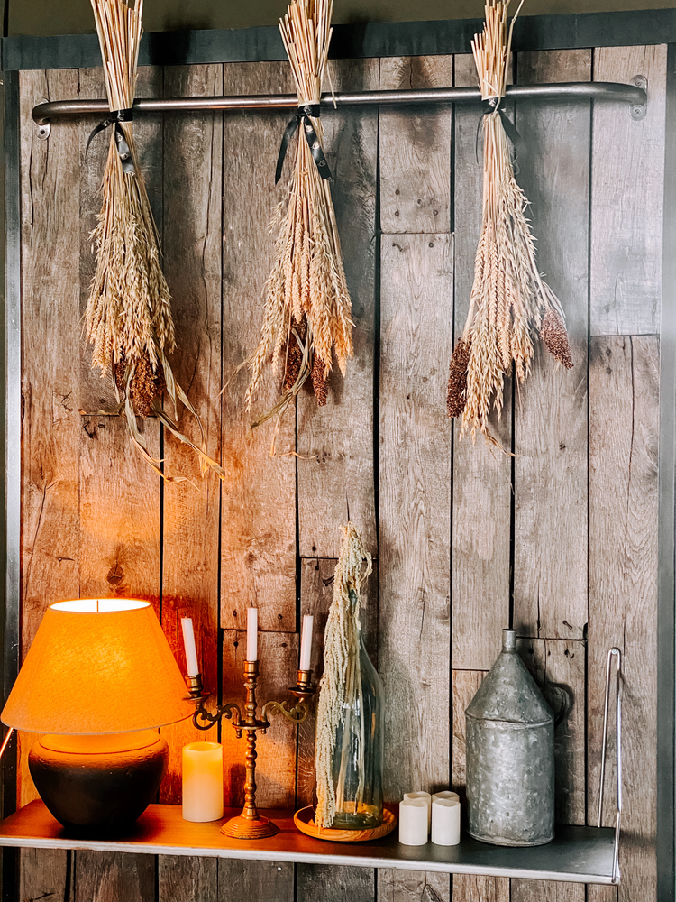 Rustic Home with dried botanicals