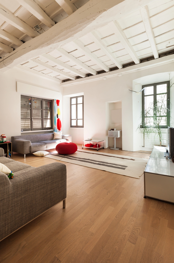 Whitewashed Beams for a Lighter Rustic Look