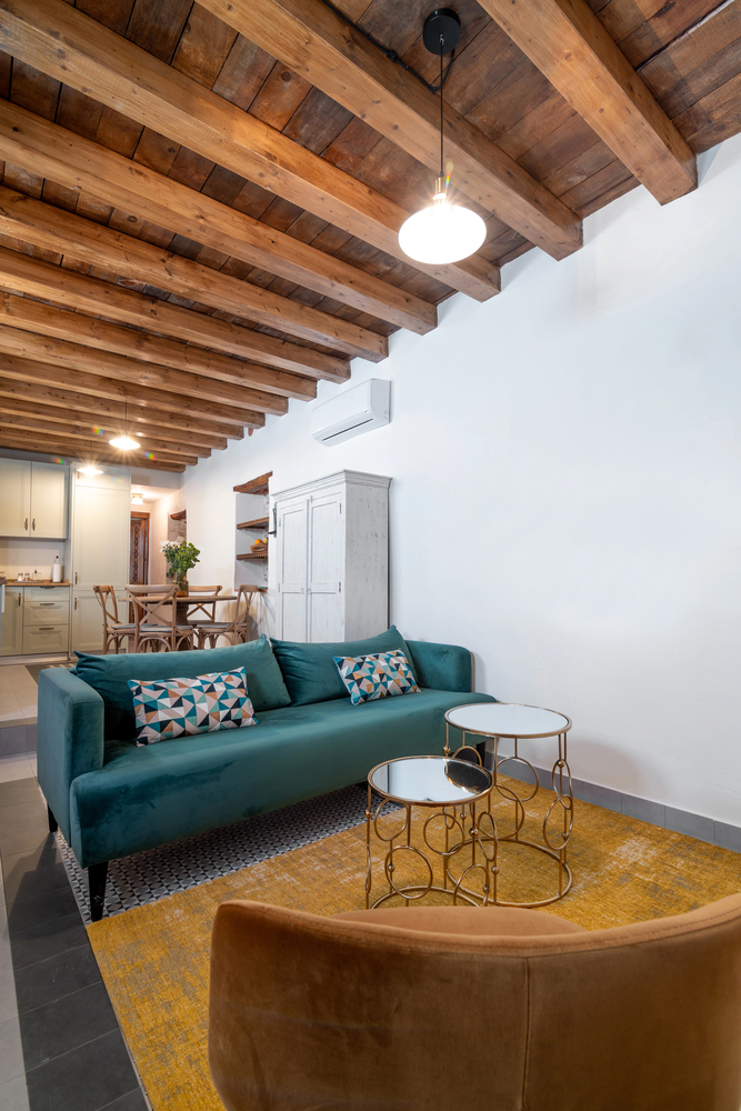 Colorful Modern Rustic Living Room