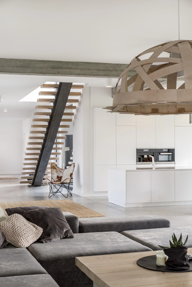 Minimalist Rustic Living Room With Natural Accents
