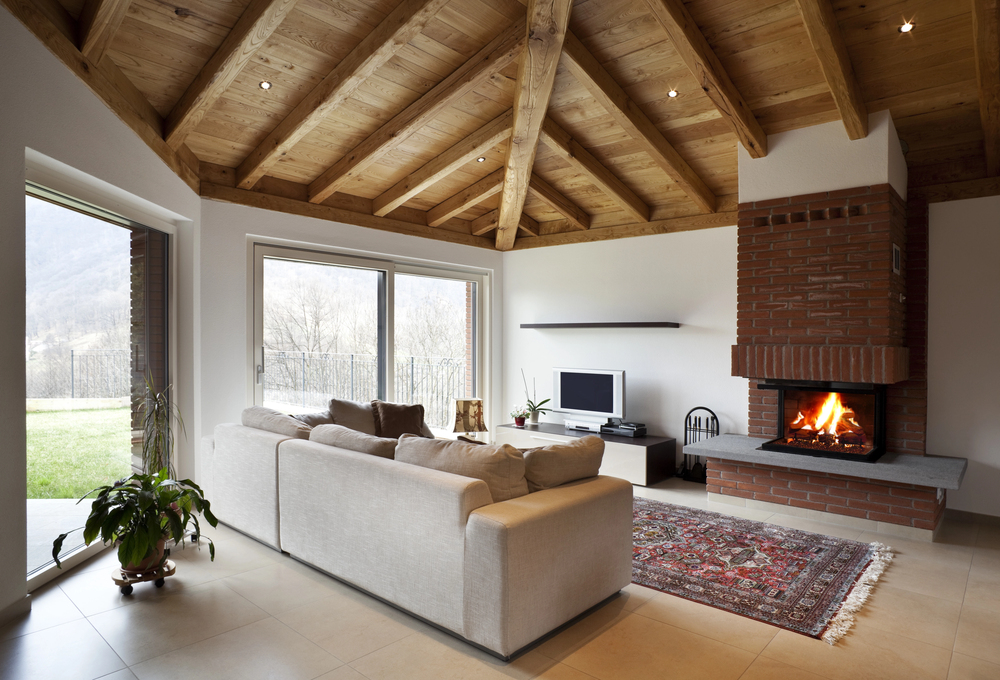 Cozy modern rustic living room
